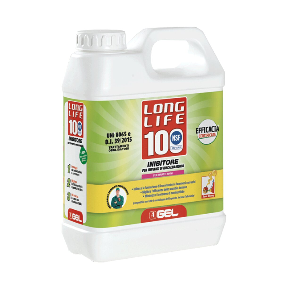 Anti-corrosion protector GEL Long Life 100 for new or renovated heating systems 1 litre