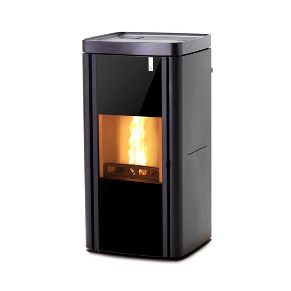 Girolami Soft 22 schwarzer Mehrstoffofen, 22 kW, Warmwassersystem + Warmwasserset