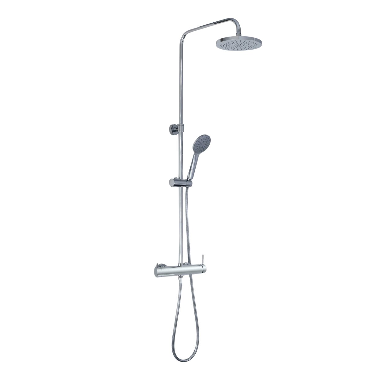 Paffoni ZCOL644CR Micro shower column with Ø200 shower head and GiadaI hand shower