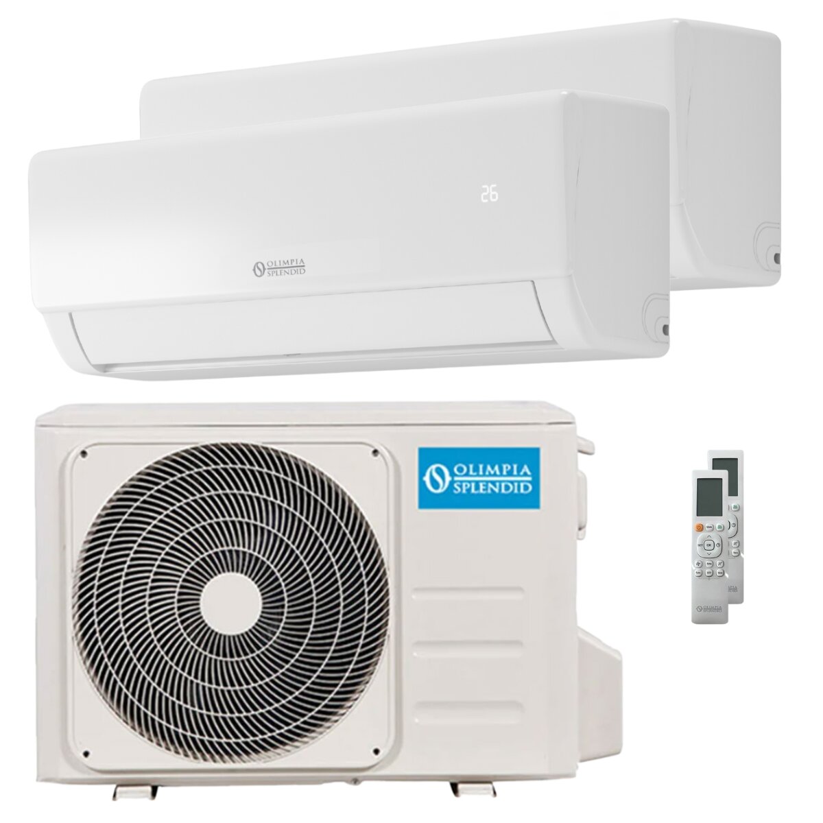 Olimpia Splendid Nexya S5 E Inverter dual split air conditioner 18000+18000 BTU inverter A++ wifi external unit 8.2 kW