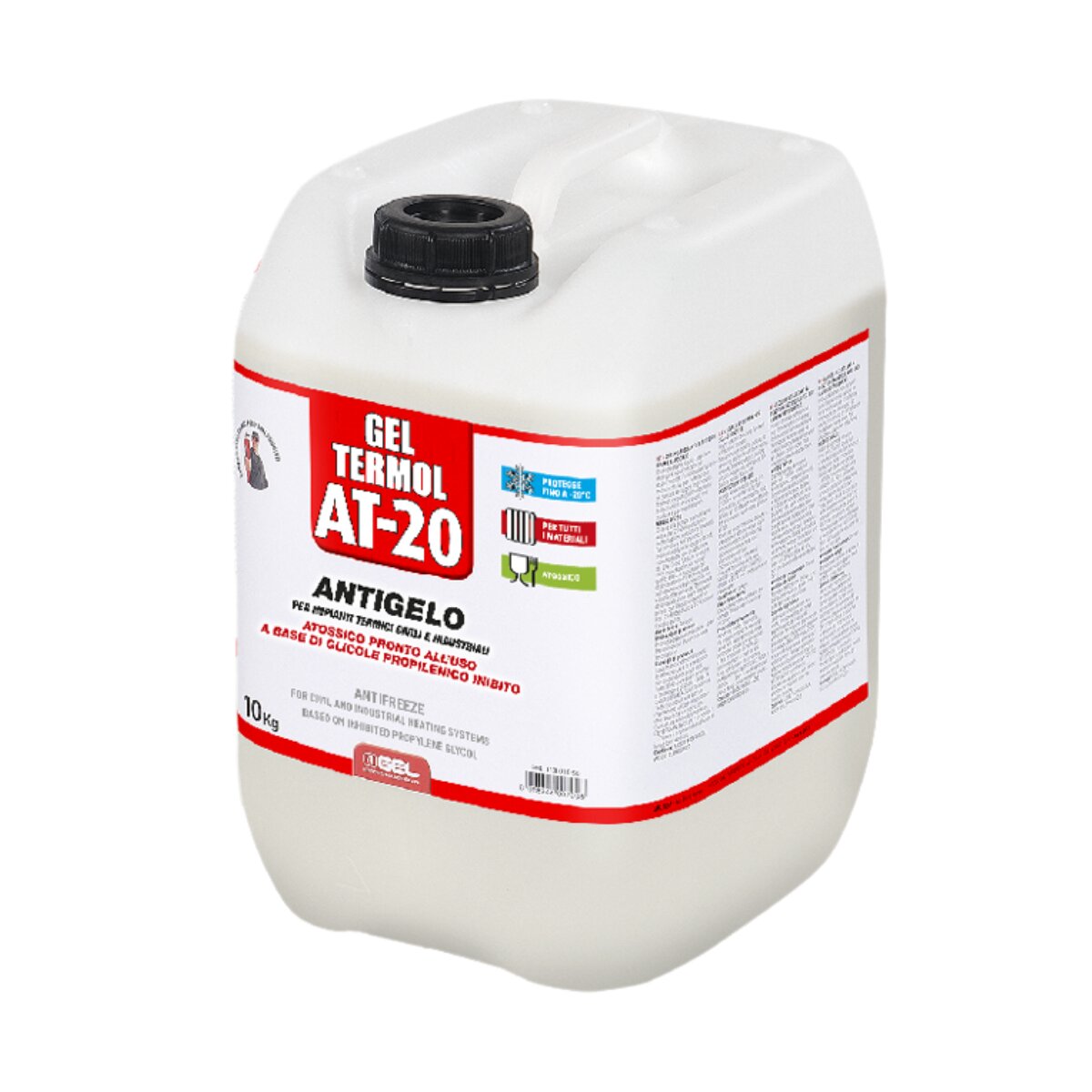 Antigel en gel Termol AT-20 pour systèmes de chauffage – Bidon de 10 kg