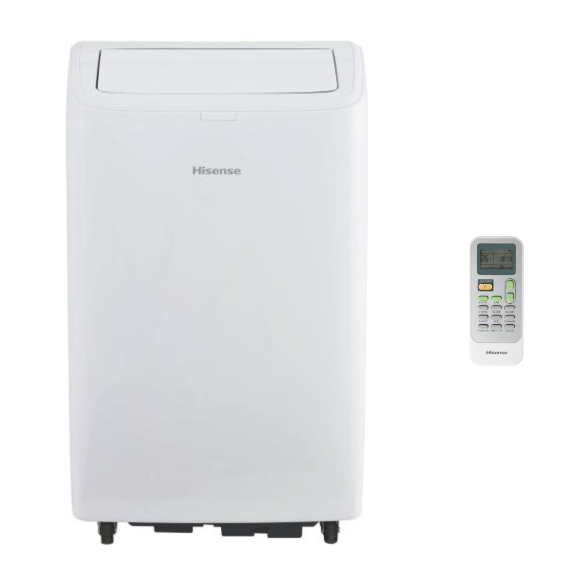 Hisense C-Serie, tragbare Klimaanlage, 12.000 BTU, Klasse A/A+, Kühl-/Heizfunktion, WLAN