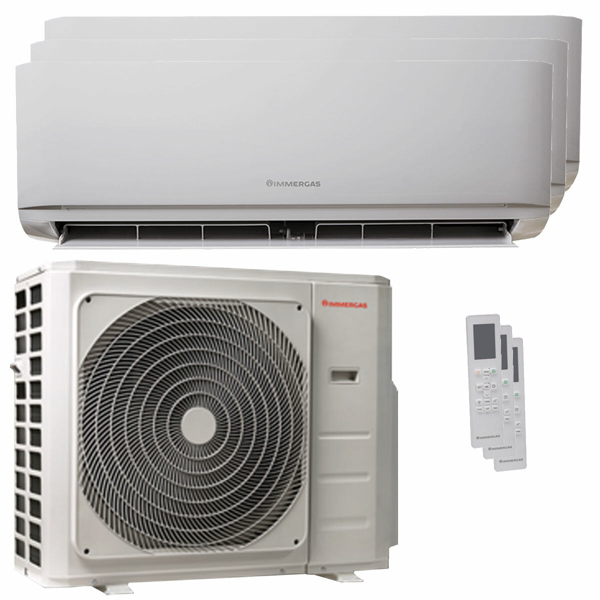 Immergas THOR Trial-Split-Klimaanlage 9000+9000+9000 BTU Inverter A++ Außeneinheit 7,9 kW