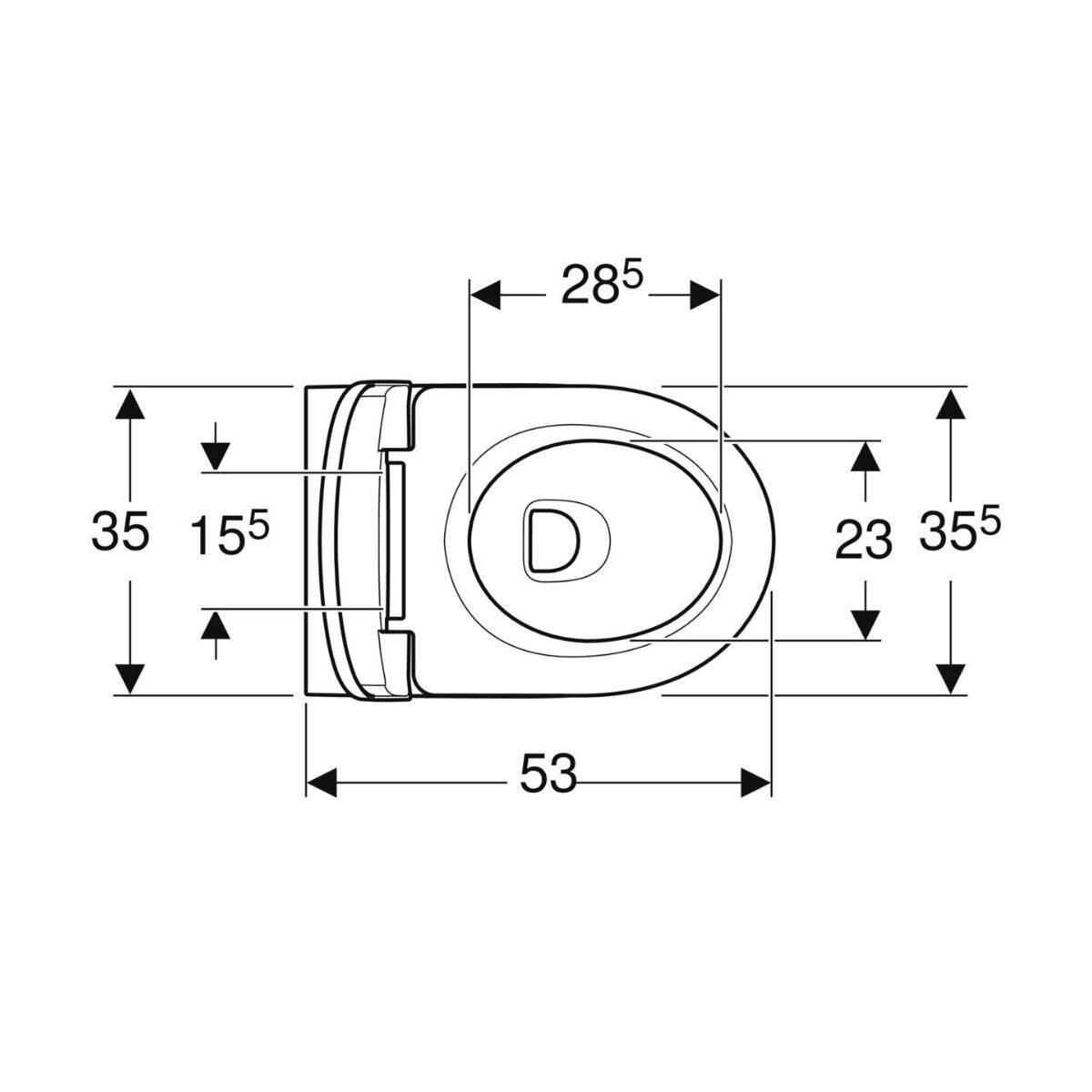 Geberit Selnova Premium floor-standing toilet with soft-close function