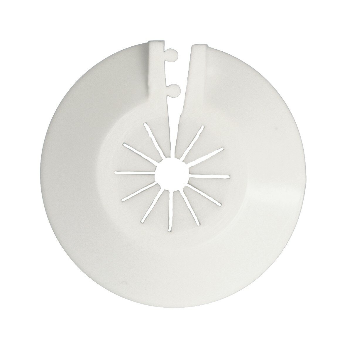 White universal cover rosette for radiator "STAR" rosette diameter 8-22 mm