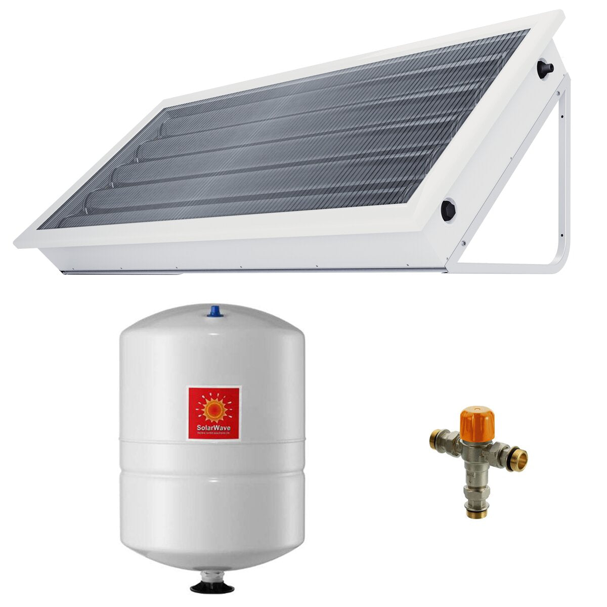 Panneau solaire à circulation naturelle Pleion Ego 150 blanc 140 litres avec accessoires d'installation