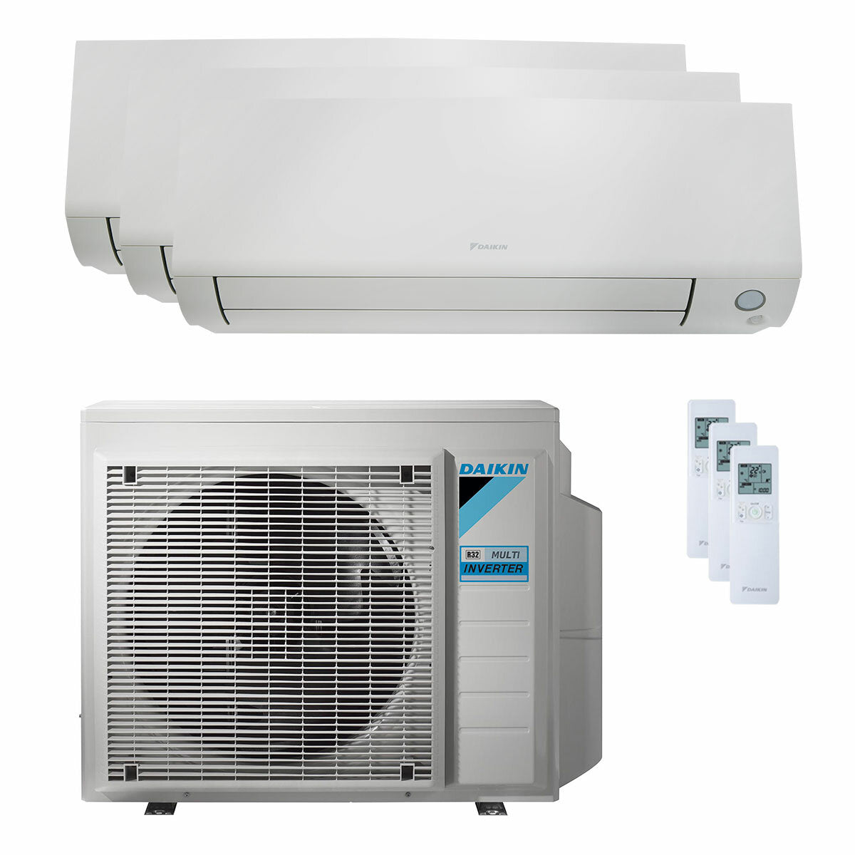 Climatiseur trial split Daikin Perfera All Seasons 7000+7000+12000 BTU inverseur A+++ unité extérieure wifi 5 kW