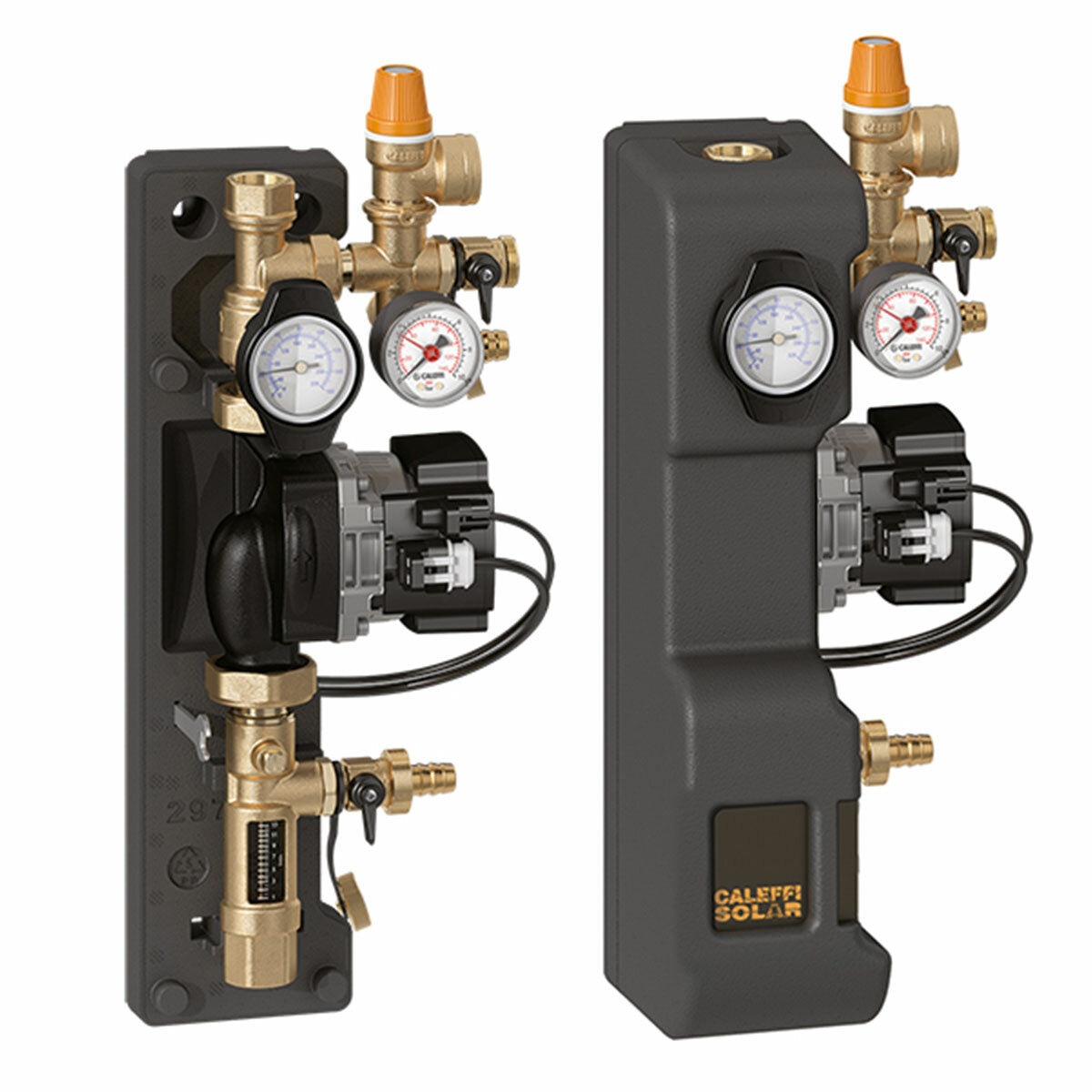 Caleffi 278HE Series circulation group 3/4" F connections return connection with UPM3 pump - 1-13 l/min.