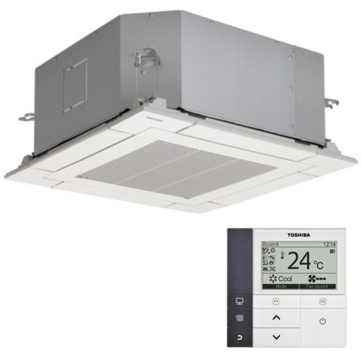 Toshiba Klimagerät U2 Kompaktkassette 4-Wege Dual Split 9000 + 12000 BTU Inverter A++ Außengerät 4,0 kW