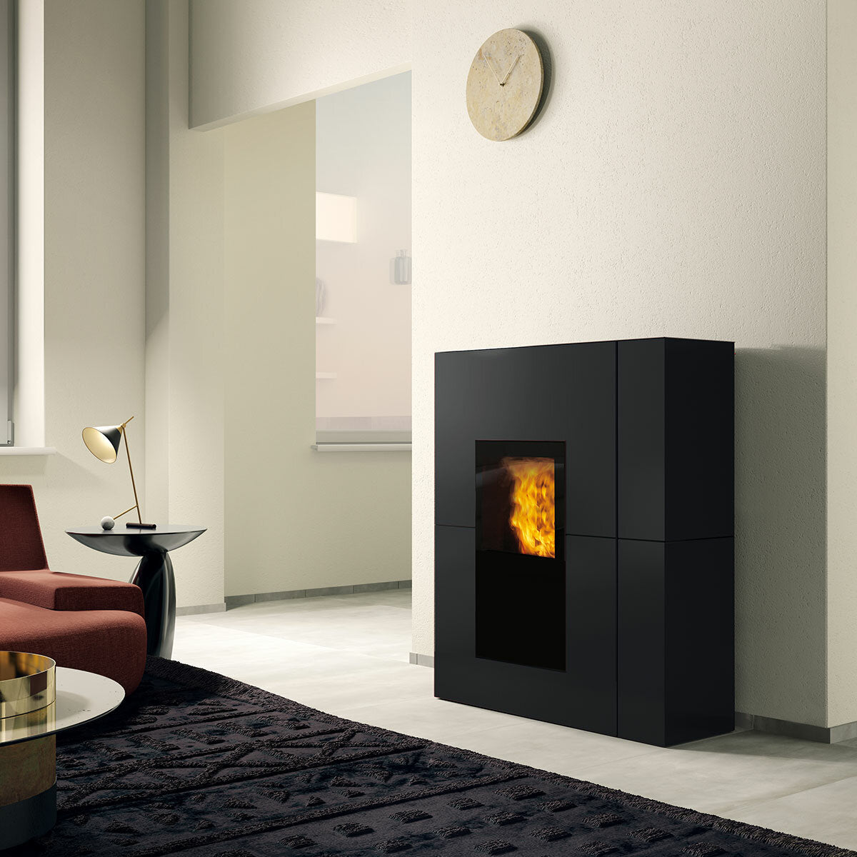 Edilkamin Blade2 H 22 Up 22.8 kW Hydro WiFi pellet stove Black