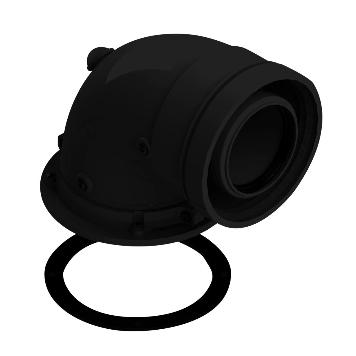 Ferroli 90°-Koaxialbogen, 360° drehbar, 45° Steigung, ø 100/60 mm – FÜR FERROLI-KESSEL