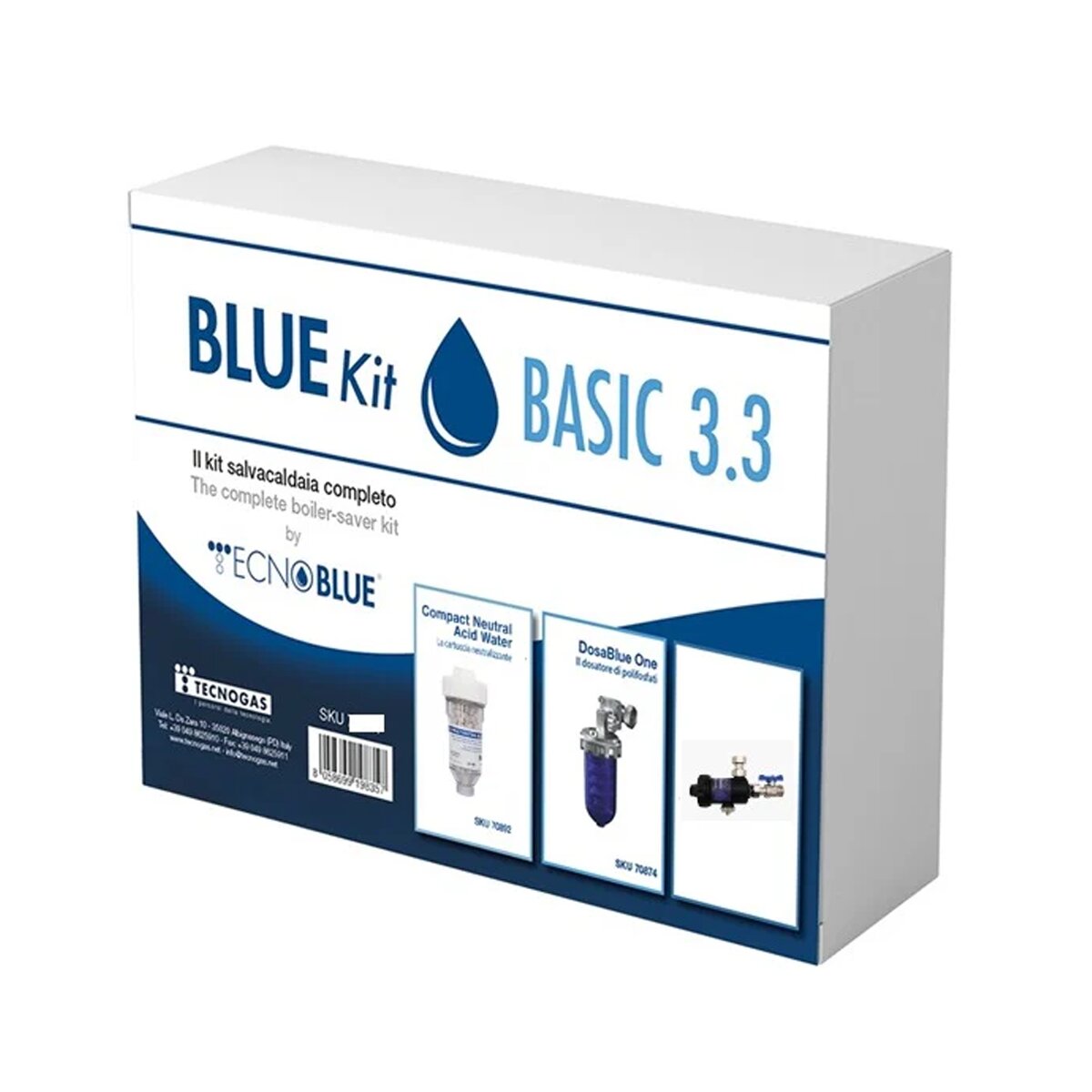 Tecnogas Blue basic kit 3.3 boiler kit - complete with mud separator