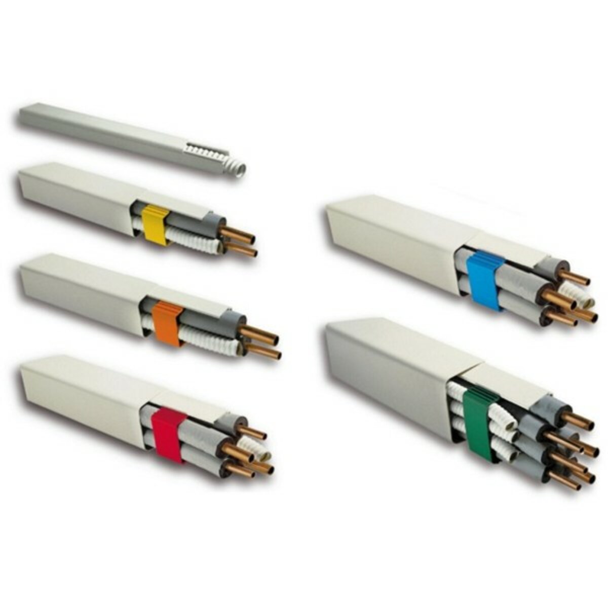 Gia 80x60mm Kabelkanal mit weißer Abdeckung 2m.