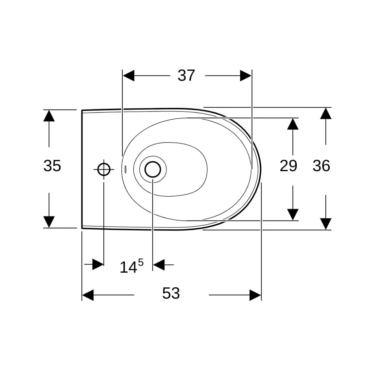 Geberit Selnova Premium Wand-Bidet – Weiß