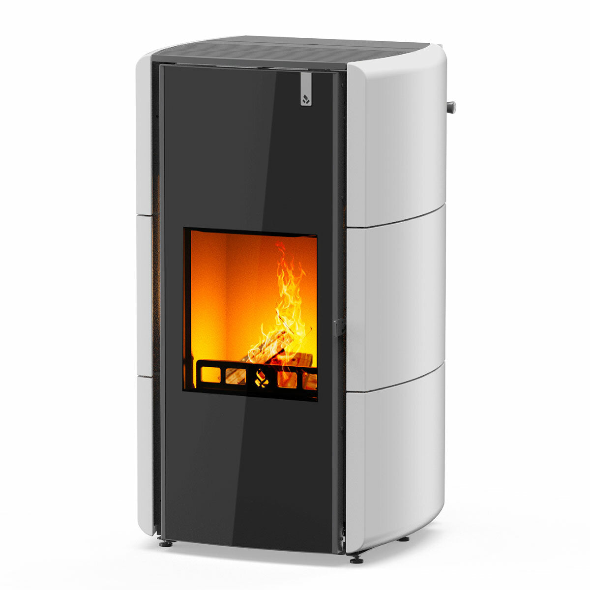 Poêle multi-combustibles Girolami Edge 26 24 kW Hydro avec kit ECS - Blanc