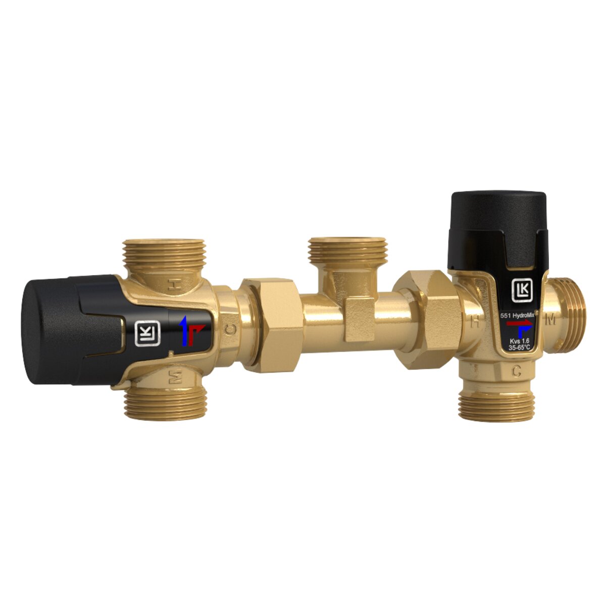 Maxiflame LK 551 HydroKit Solar-Thermostatventile M 3/4 (42–52°C) - für ACS
