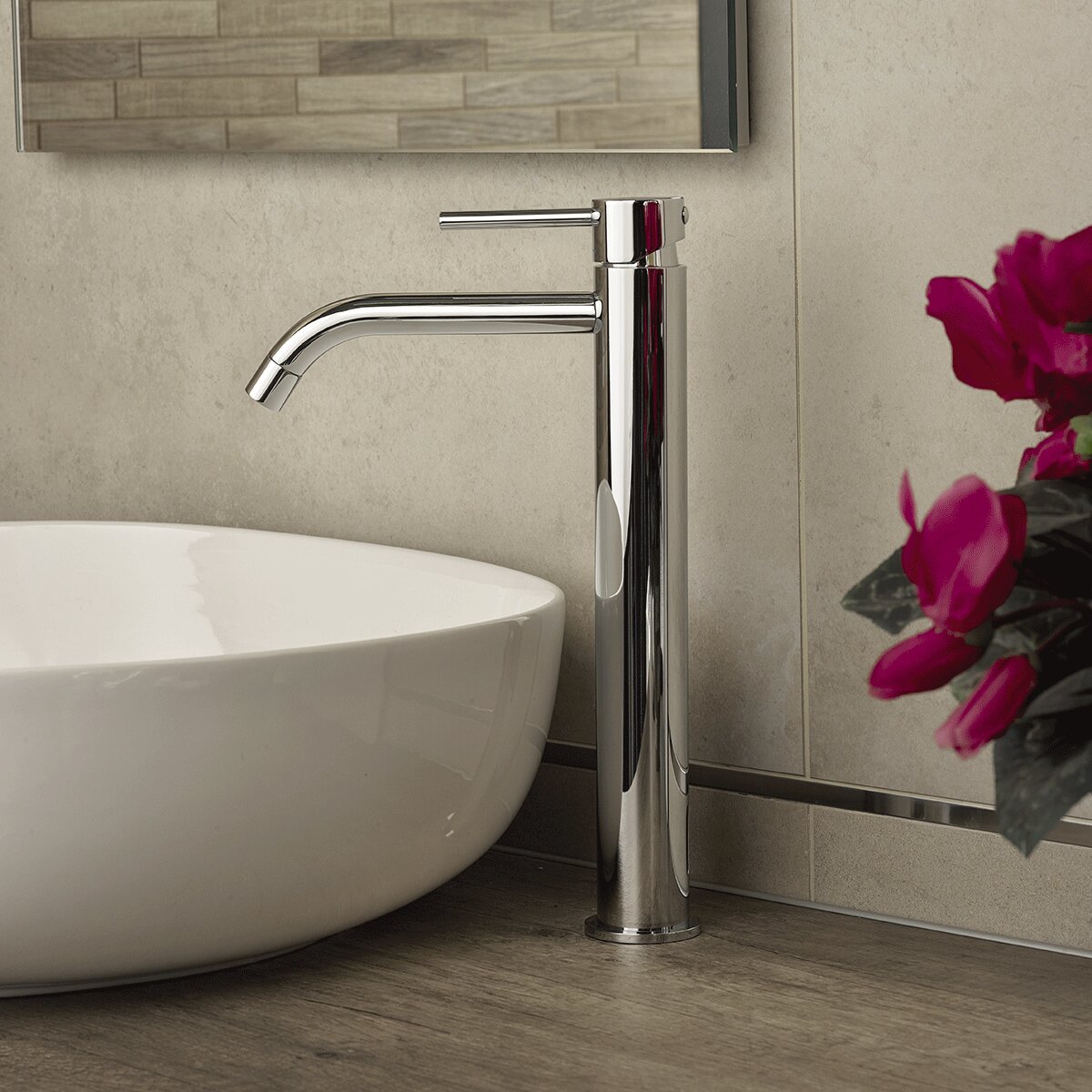 Mitigeur lavabo allongé Paffoni LIG 081K avec vidage Clic-Clac 1"1/4G