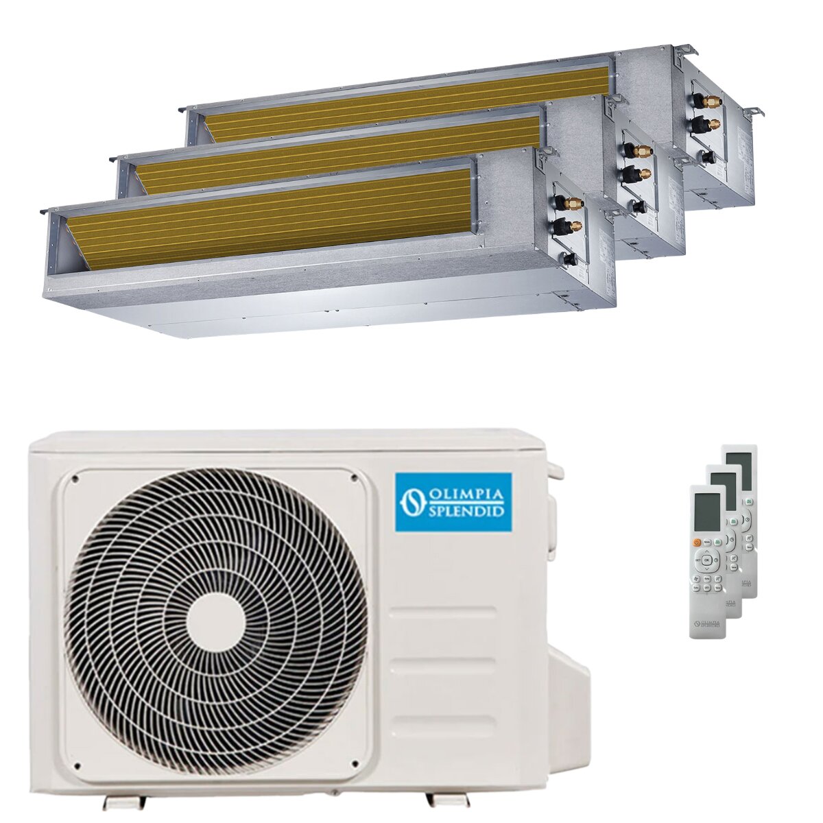 Climatiseur split gainable Olimpia Splendid Nexya S6 E (essai) 9000+9000+9000 BTU Inverter A++ Unité extérieure 6,2 kW