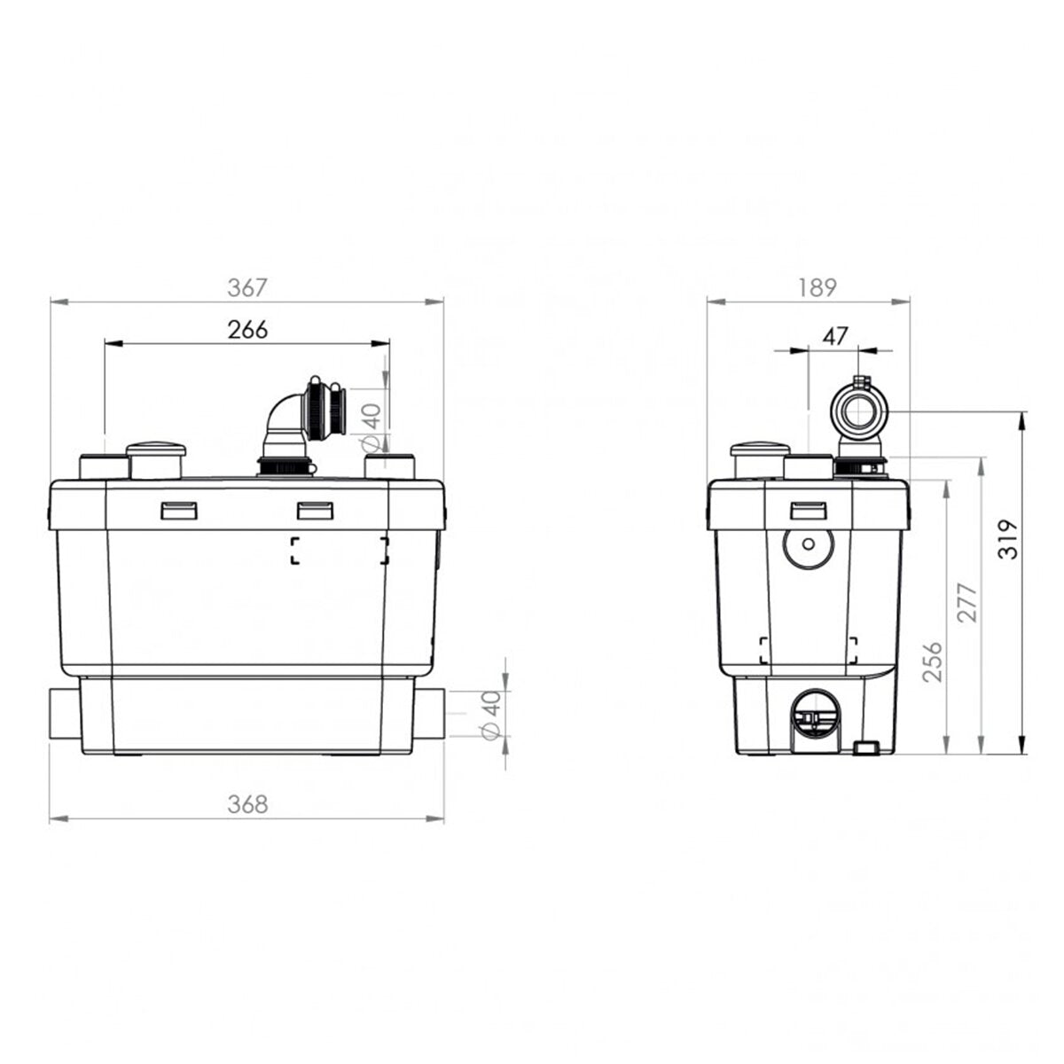 SFA Sanivite Plus+ Klarwasserpumpe – für Waschbecken, Waschmaschine, Geschirrspüler, Spülbecken