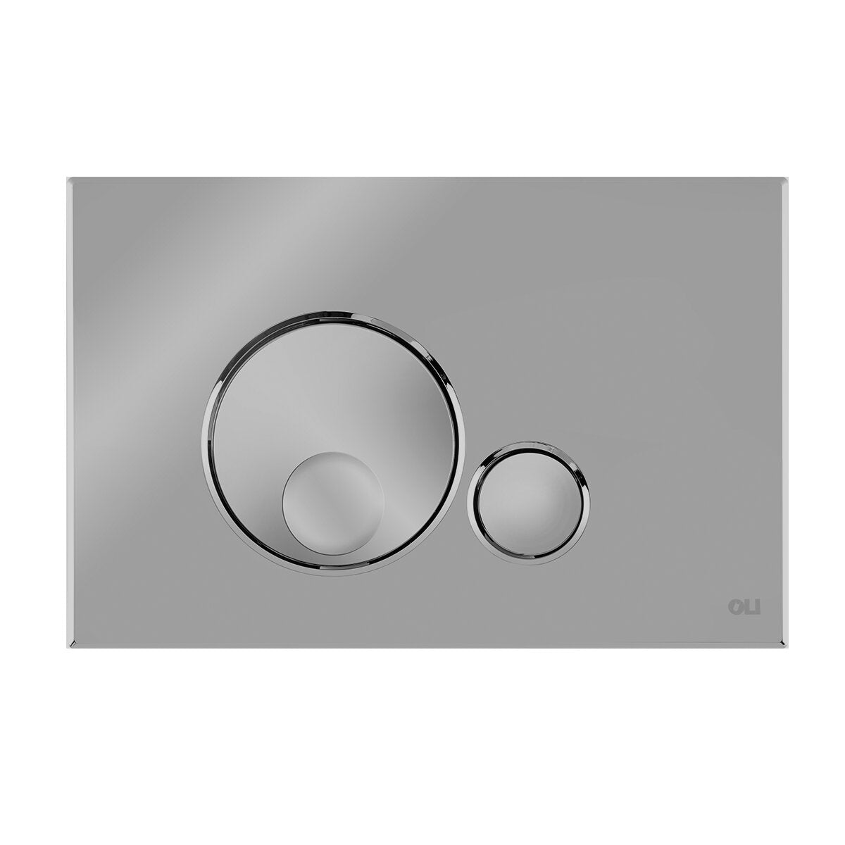 OLI GLOBE double button plate in satin chrome