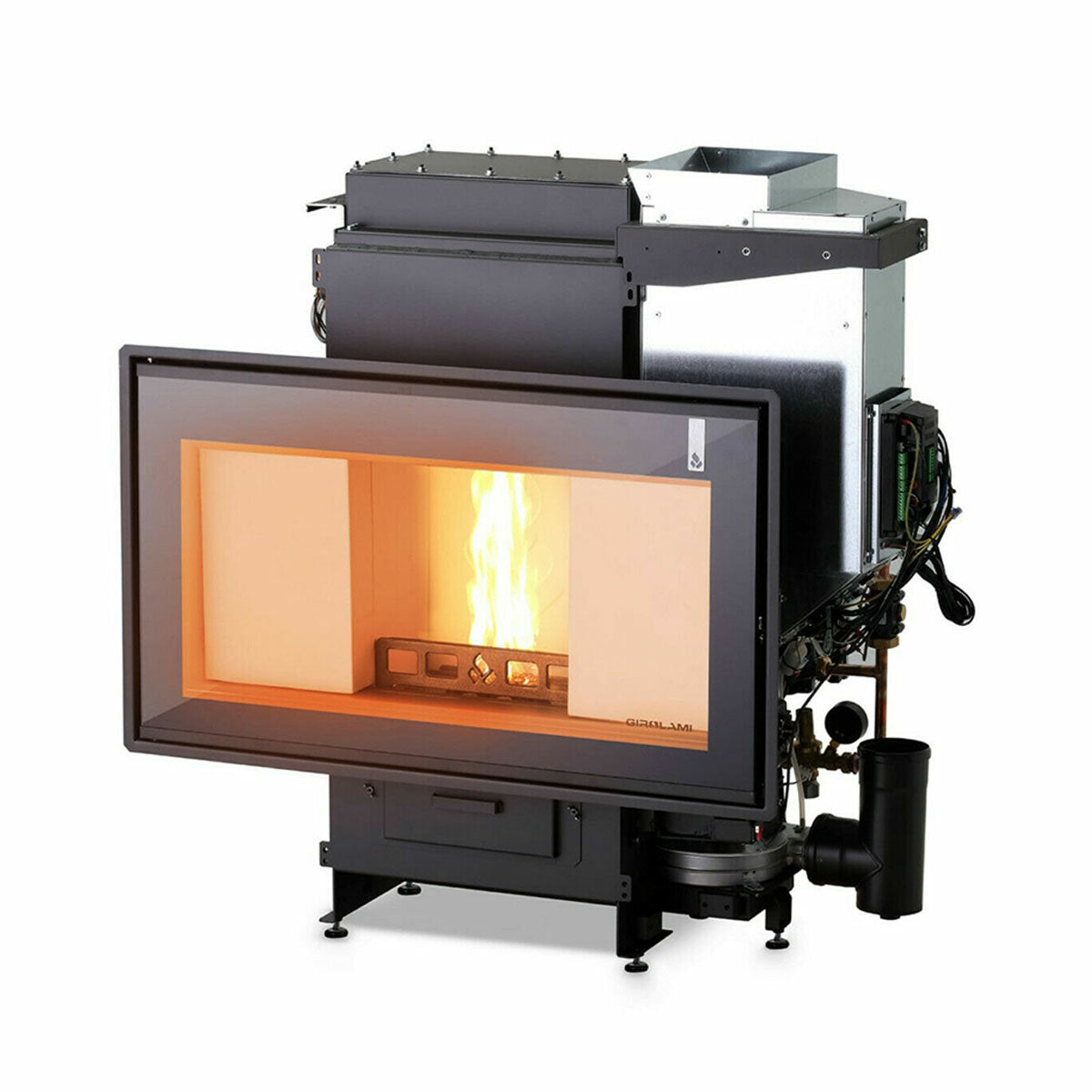 Girolami TI SLIM PANORAMA 18 17 kW Thermocheminée multicombustible Idro