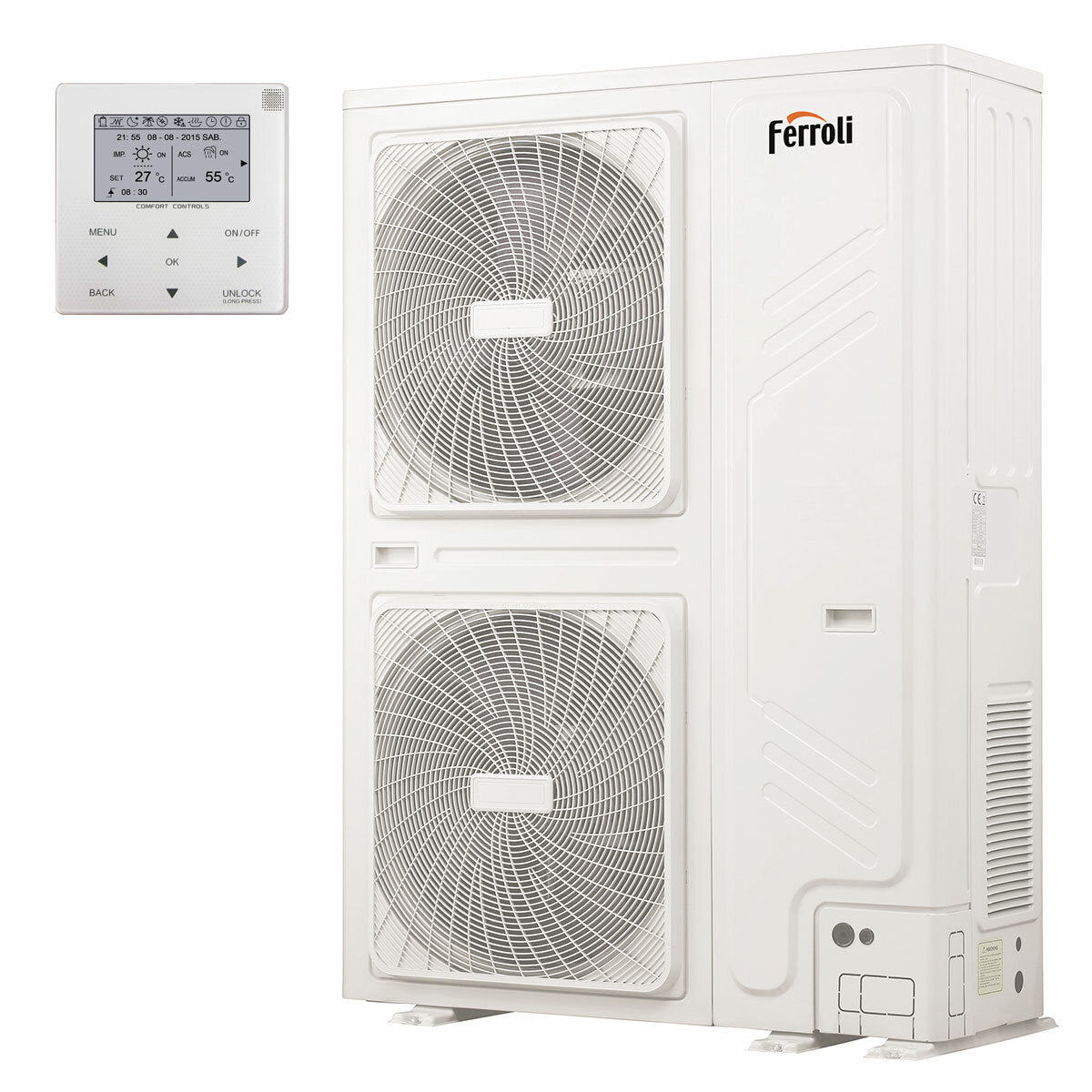 Ferroli Omnia M 3.2 30 kW Monoblock-Dreiphasen-Wechselrichter R32 A+ Luft-Wasser-Wärmepumpe
