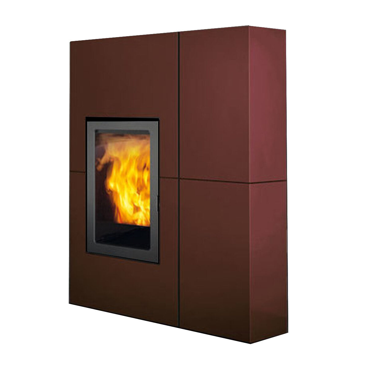 Pelletofen Edilkamin Blade2 12 Up bordeaux 12 kW wifi kanalisierbare Luft