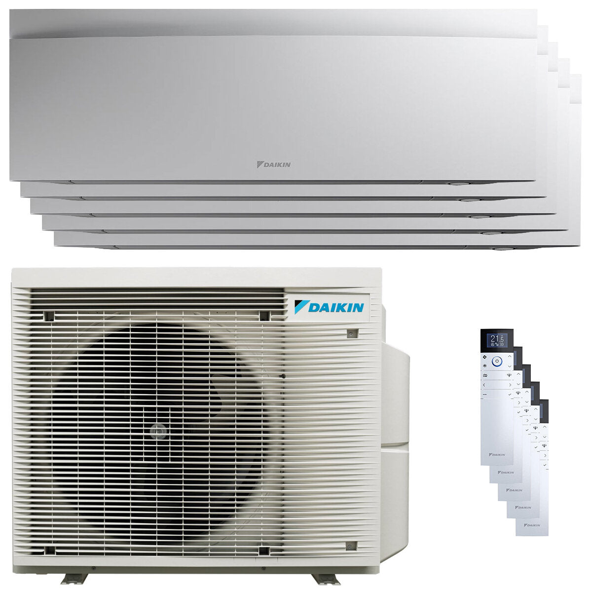 Daikin Emura 3 Klimaanlage Penta Split 7000+7000+7000+9000+9000 BTU Inverter A+ WLAN Außengerät 7,8 kW Weiß