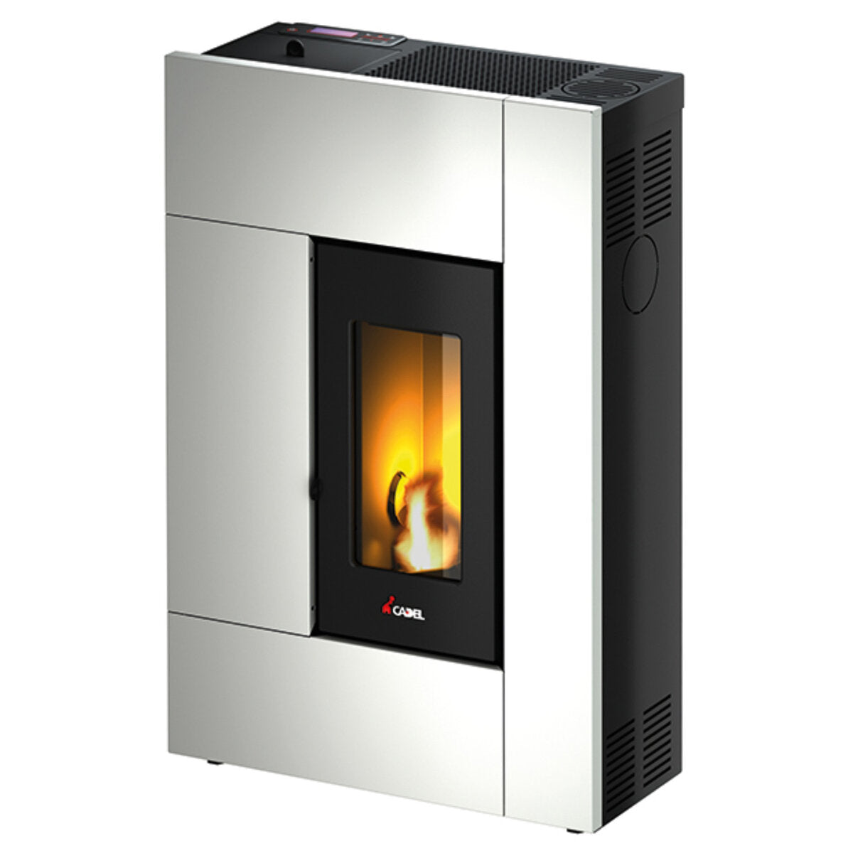CADEL Spirit 5 Pelletofen mit Umluft, 5,2 kW, mit WLAN, WEISS