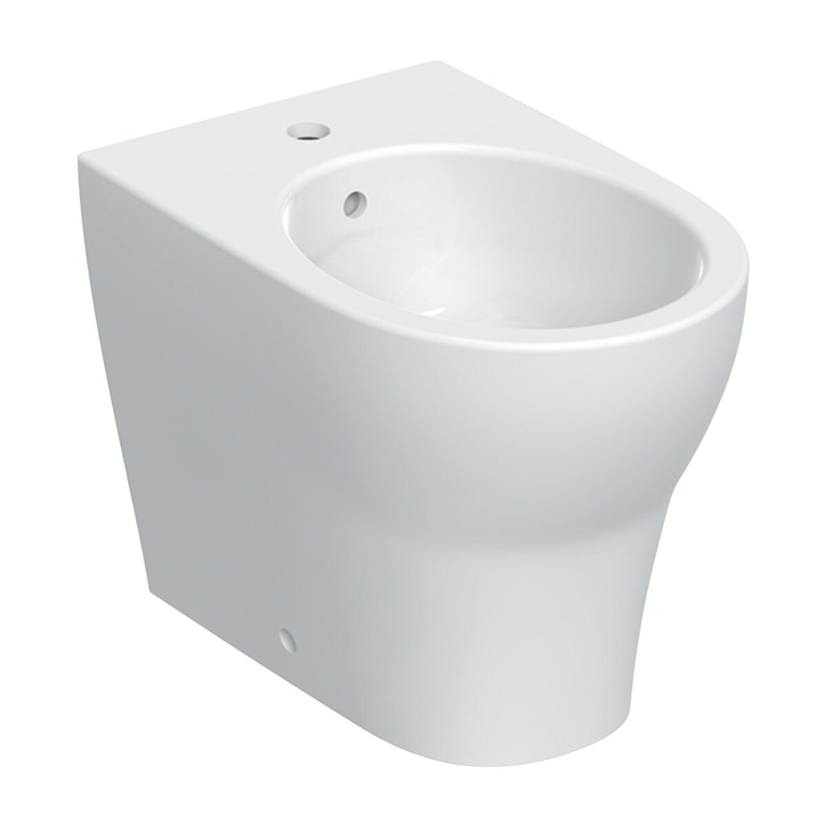 Bidet sur pied Geberit Selnova Premium - Dos au mur Blanc