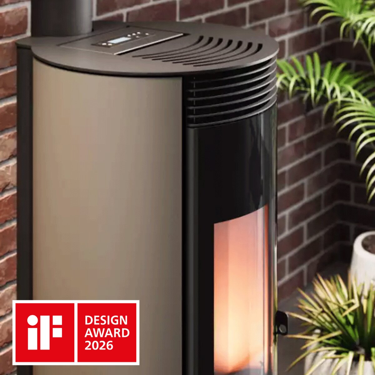 Cadel Spin Plus 9 8,5 kW Kanalluft-Pelletofen WiFi Light Bronze