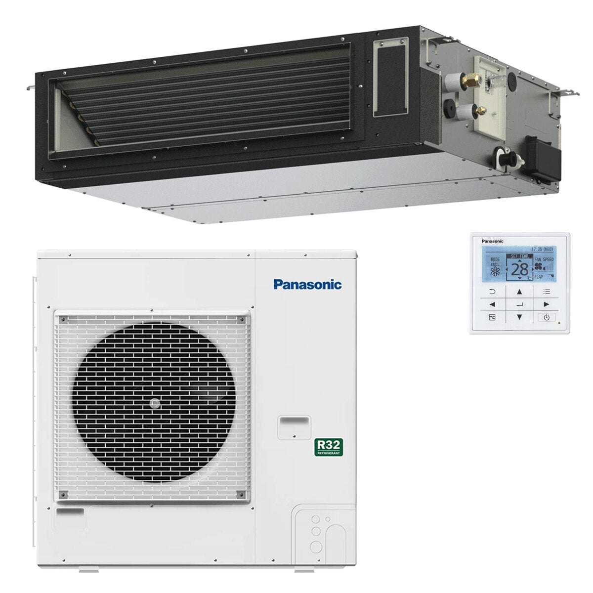 Panasonic PACi NX Standard Kanalklimaanlage 34000 BTU R32 Inverter A++/A