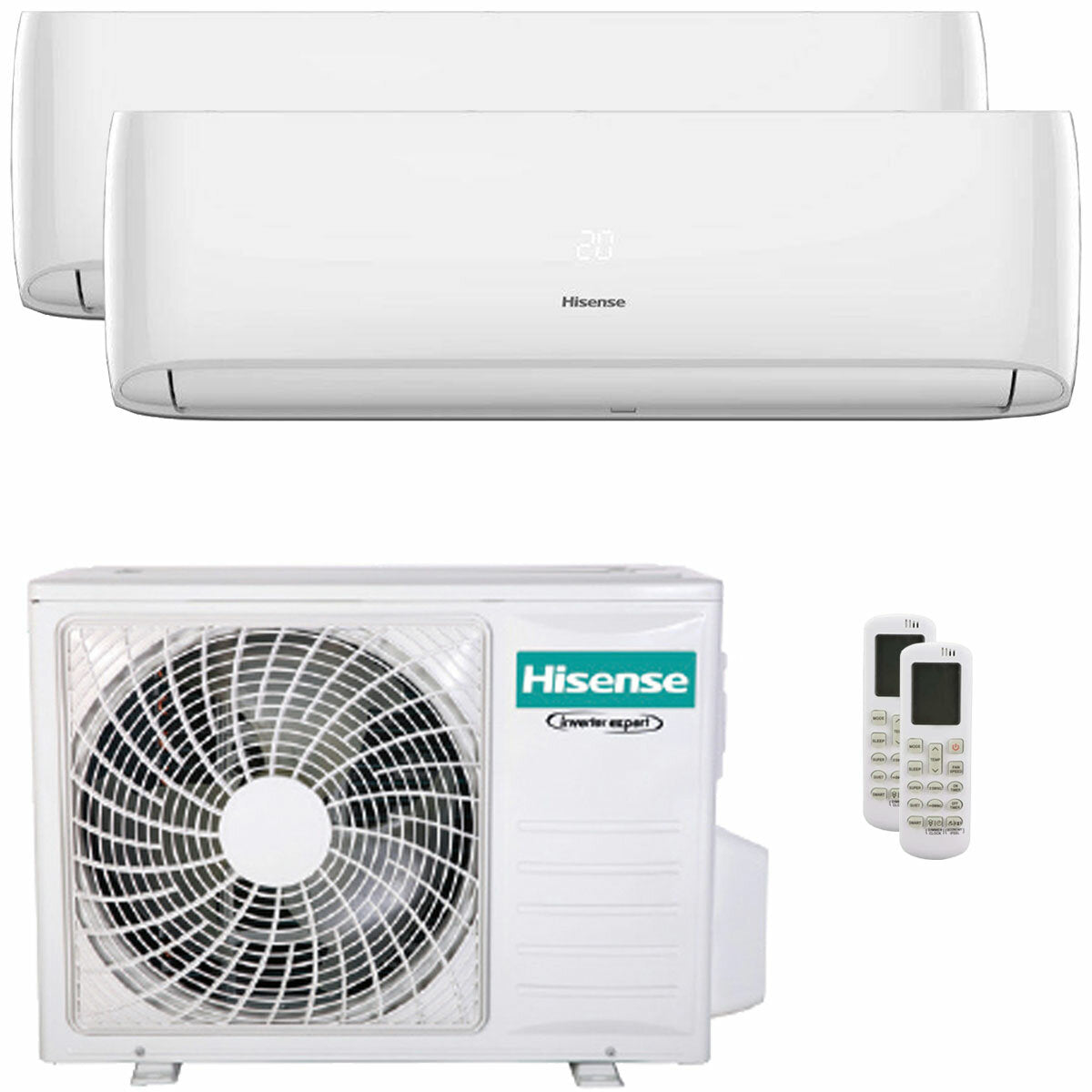 Hisense Hi-Comfort 2025 Dual Split 9000+18000 BTU Inverter A++ WLAN Klimagerät Außengerät 6,3 kW