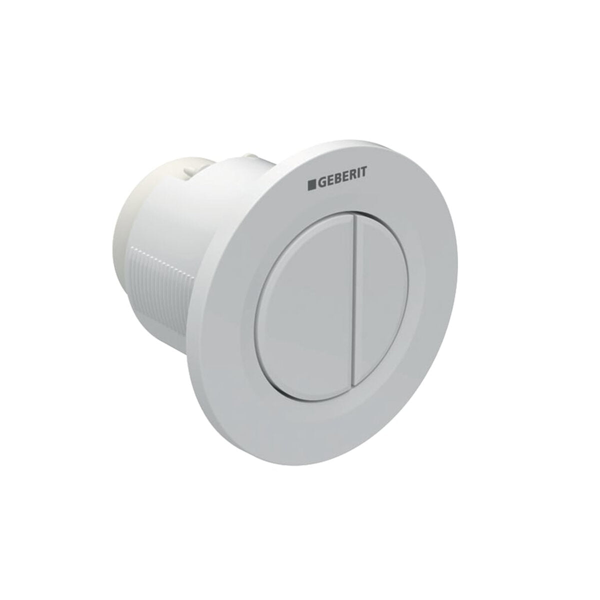 Bouton-poussoir encastré pneumatique Geberit type 01 pour un rinçage à deux quantités