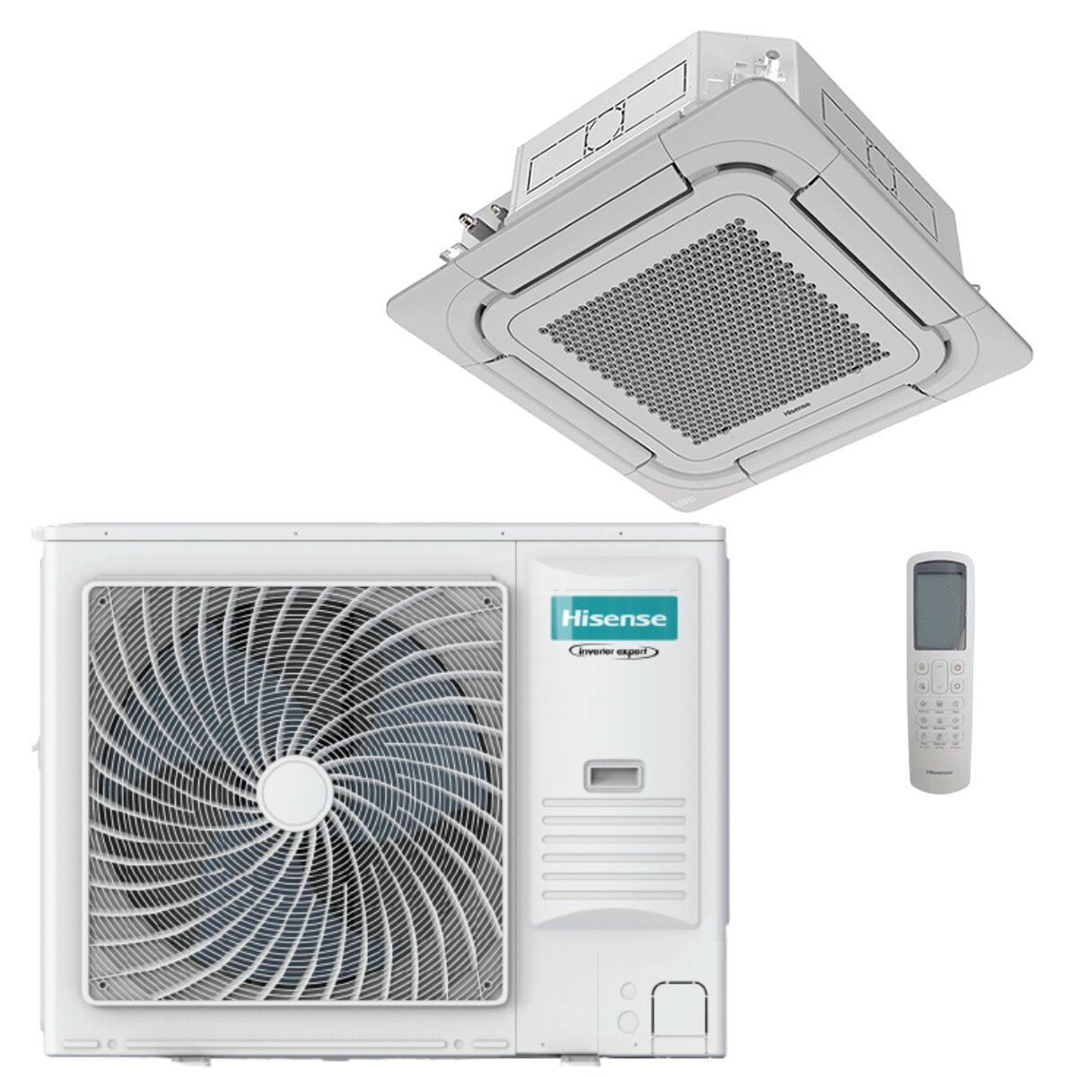 Hisense Cassette Air Conditioner 90x90 Circular Flow 36000 BTU R32 Inverter A++