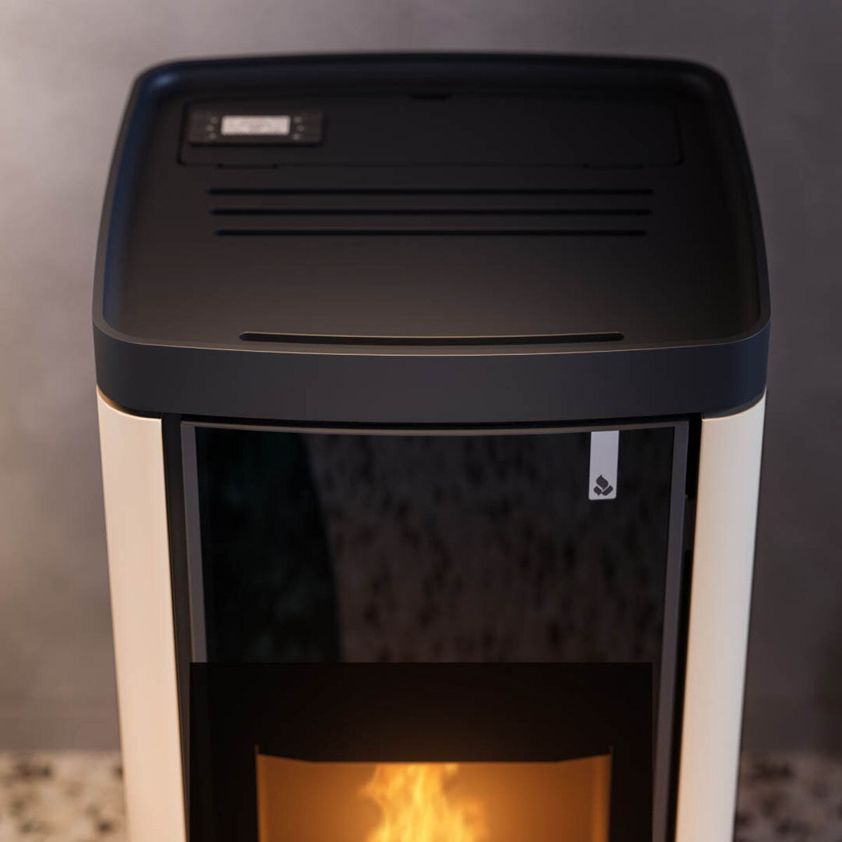 Girolami Soft 14 ivory 15 kW hydronic multi-fuel stove with DHW kit