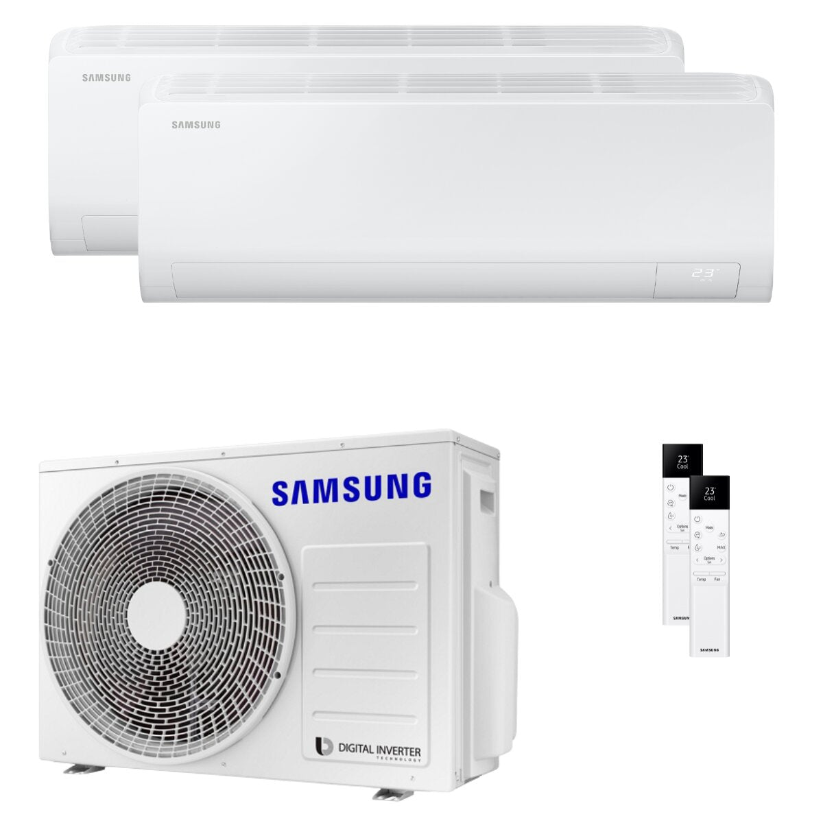 Samsung Cebu S2 dual split air conditioner 7000+18000 BTU inverter A++ wifi external unit 5.2 kW