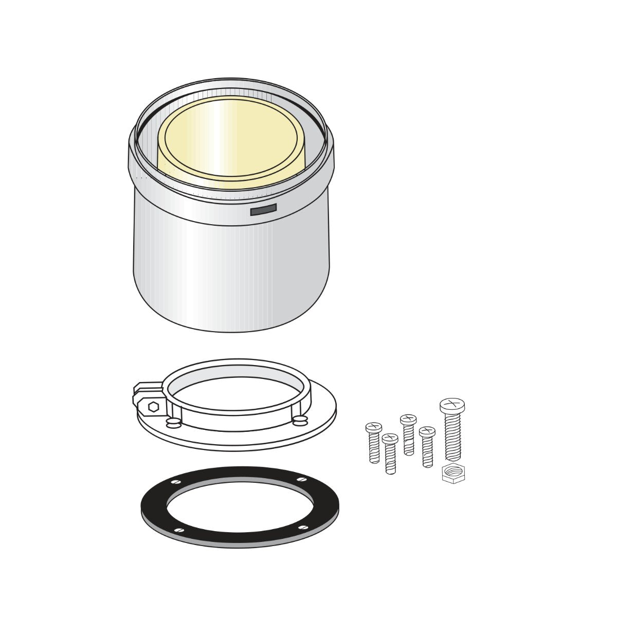 Kit de raccordement coaxial Fondital Ø60/100 mm pour évacuation des gaz de combustion