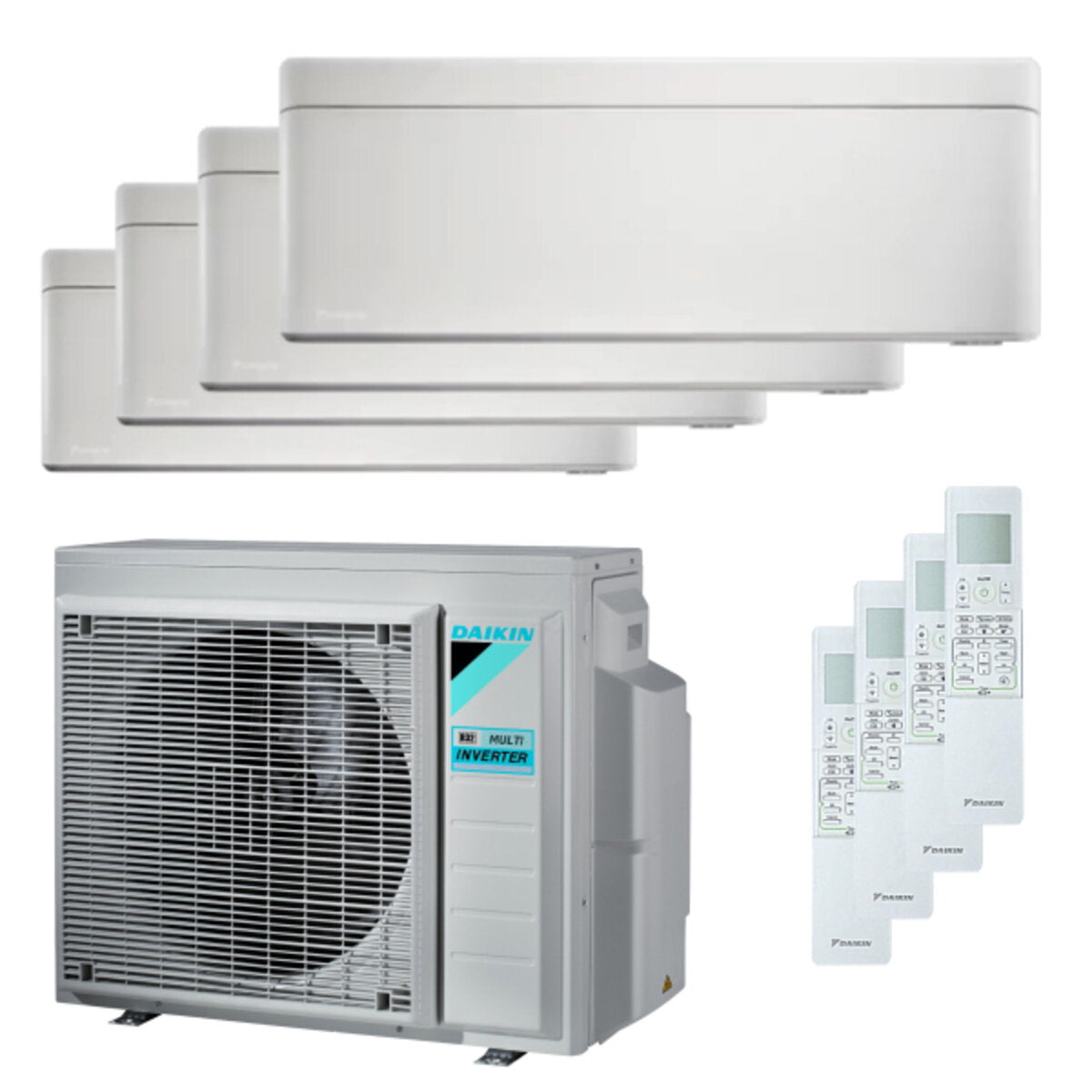 Daikin Stylish quadri split air conditioner 5000 + 5000 + 7000 + 18000 BTU inverter A ++ wifi outdoor unit 6,8 kW