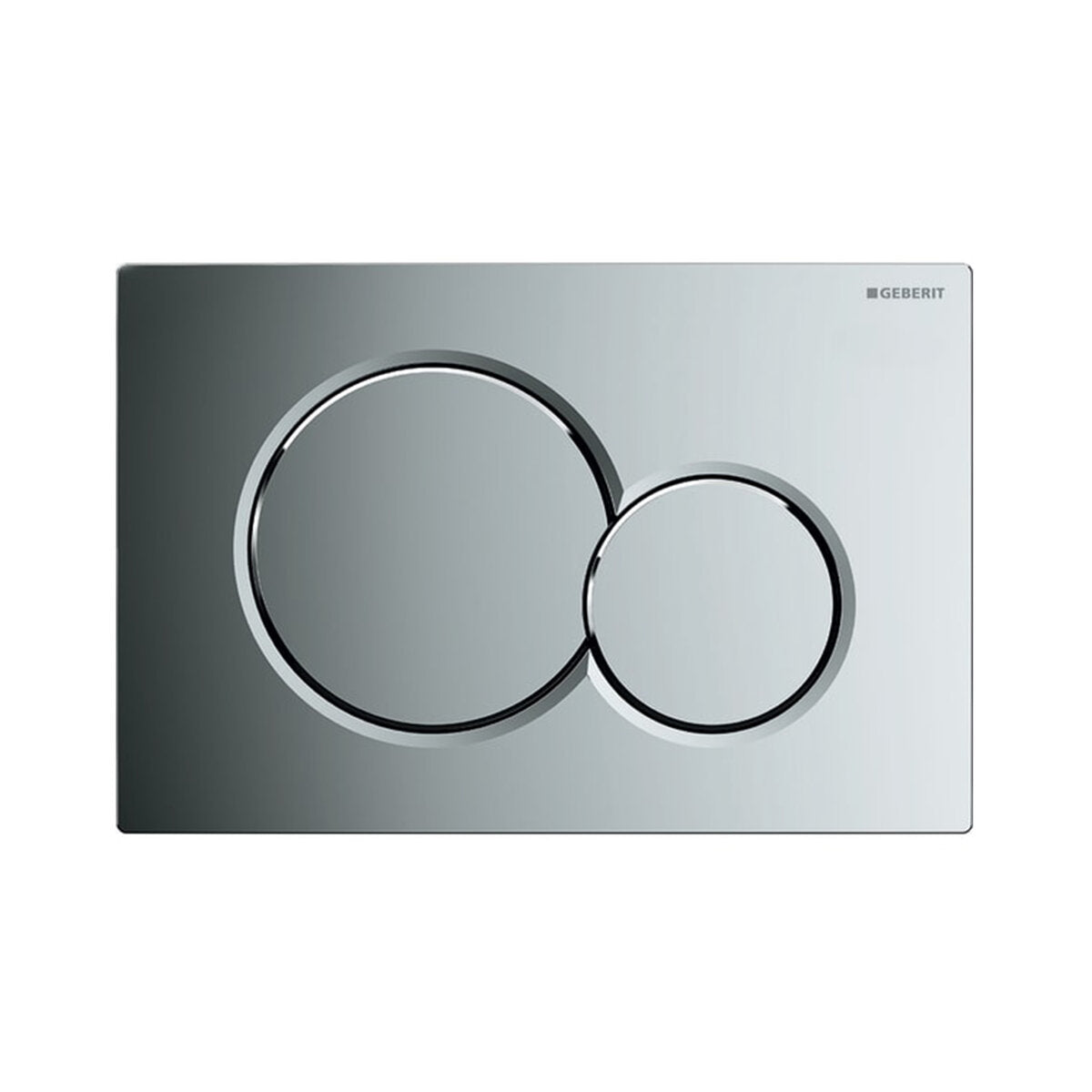 Plaque chromée brillante Geberit Sigma 01 pour chasse d'eau à deux quantités