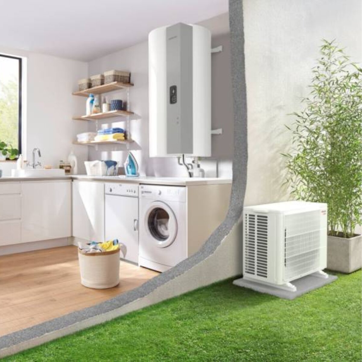 Chauffe-eau thermodynamique Atlantic Calypso Split Inverter 270 L Classe A+ R32 WiFi