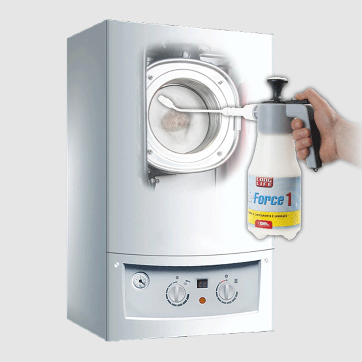 Combustion chamber cleaner for condensing boilers GEL Boiler Cleaner ECONOMIX 1 litre