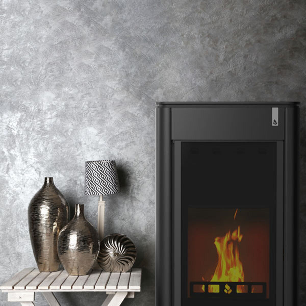 Girolami Furni 18 black multi-fuel stove, 18 kW, hydronic system + DHW kit
