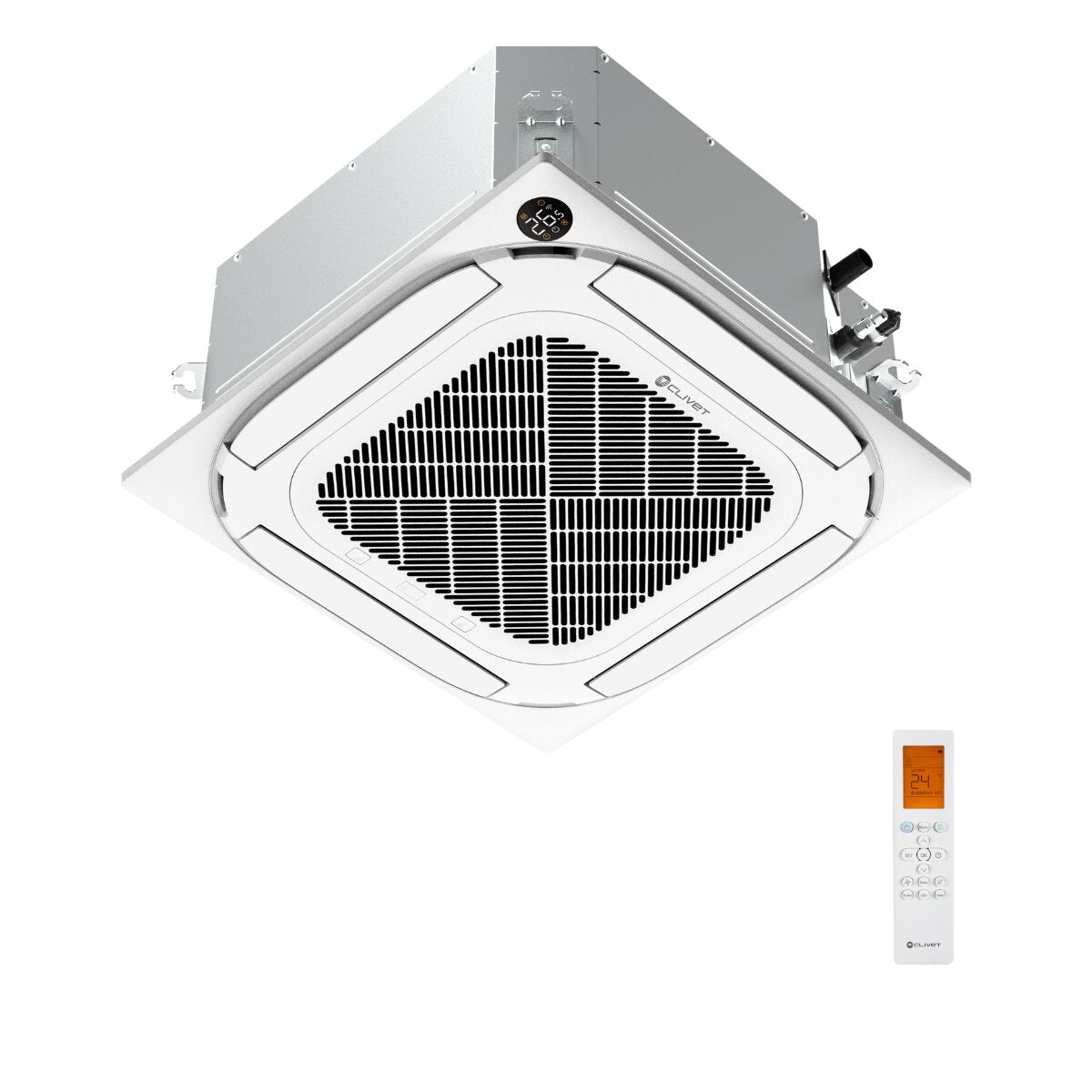 Climatiseur cassette compact Clivet 4 voies 12 000 BTU Usage commercial léger R32 Inverter A++/A+