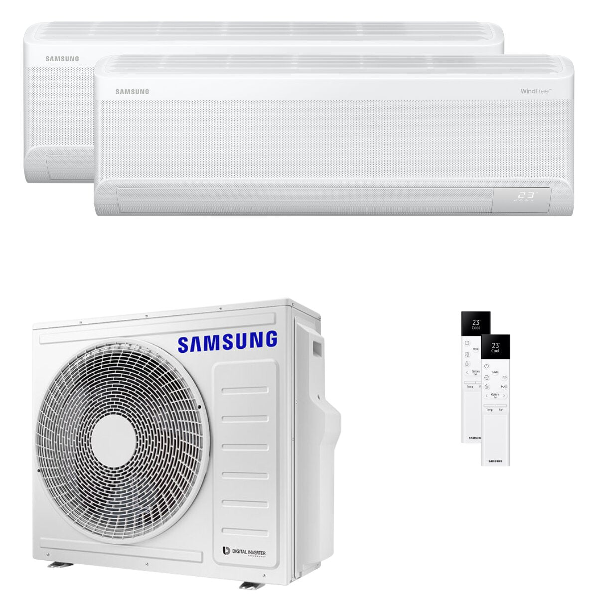 Samsung Windfree Avant S2 Dual-Split-Klimaanlage 12000+18000 BTU Inverter A++ WLAN-Außeneinheit 6,8 kW