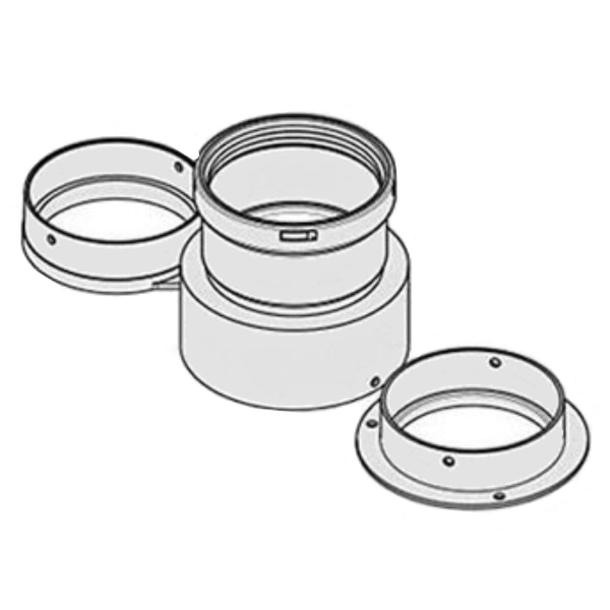 Kit système split fumées air/conduits de fumées Répartiteur 80/80 mm pour chaudières à condensation Beretta