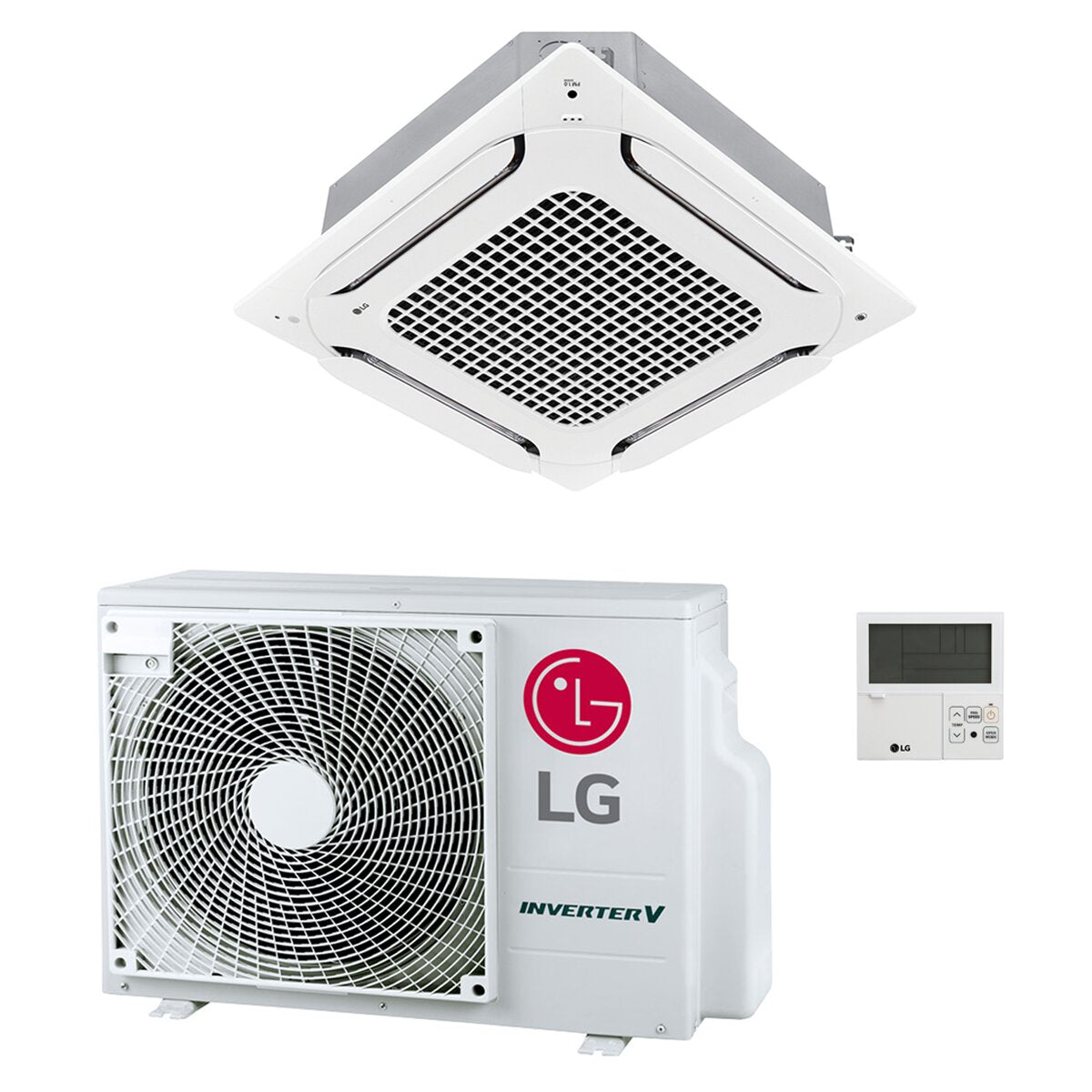 Climatiseur compact LG à cassette 4 voies CT 24 000 BTU R32 Inverter A++/A+