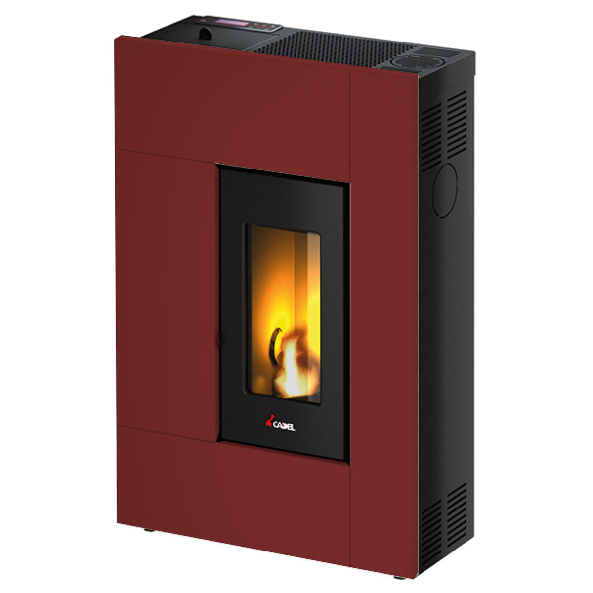 CADEL Spirit 5 Pelletkaminofen mit Luftzufuhr, 5,1 kW, mit WLAN (ROT)