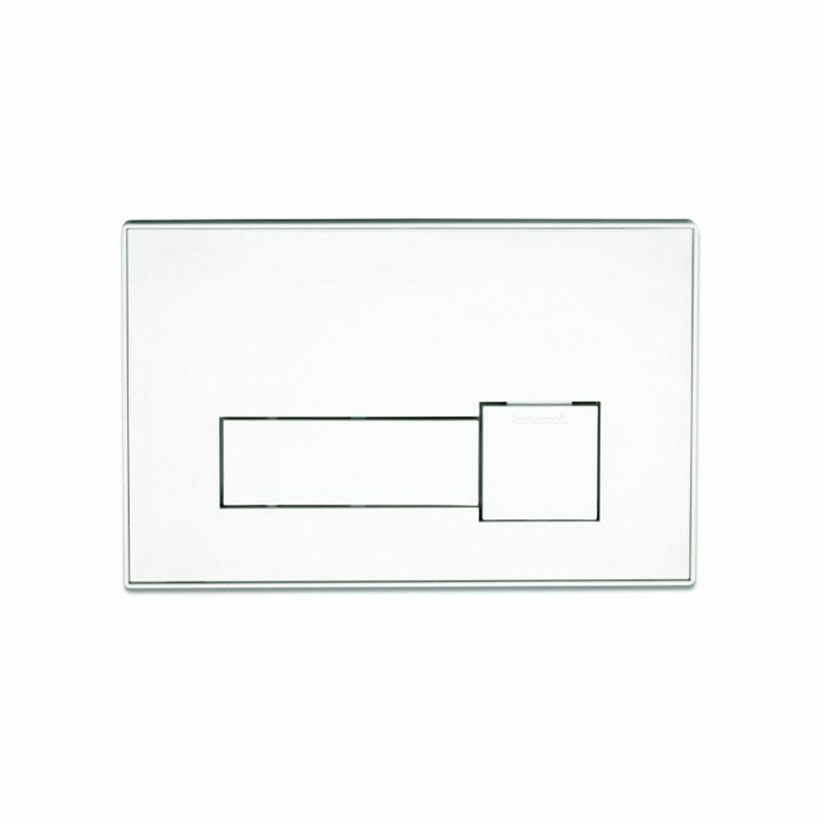 Plaque mécanique Bampi Ti blanche à double bouton