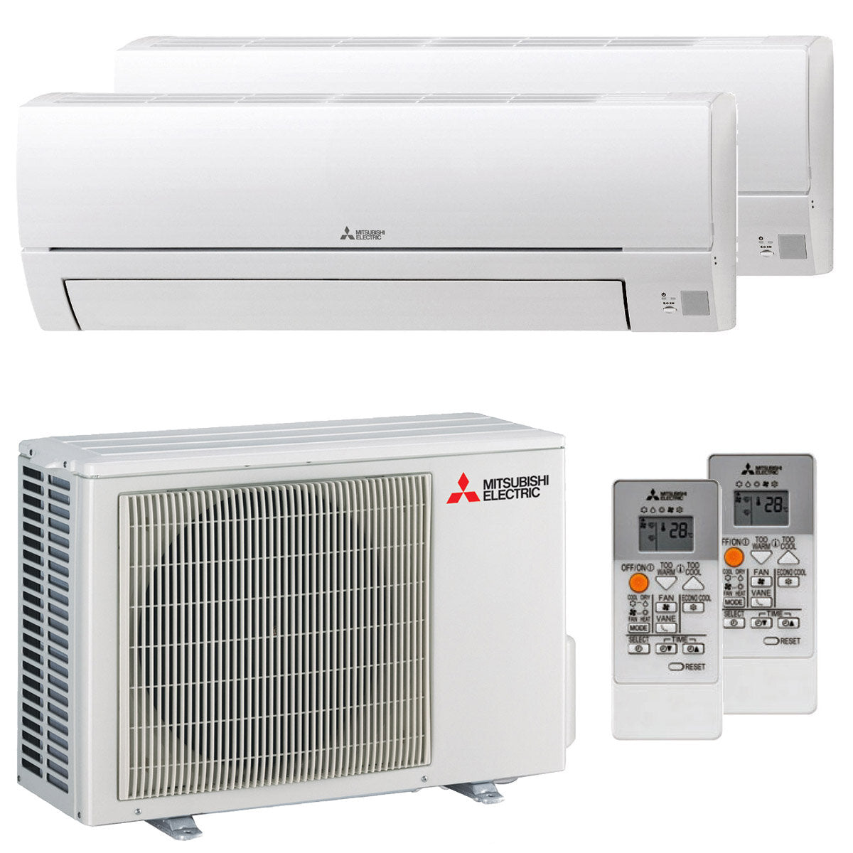 Mitsubishi Electric MSZ-HR dual split air conditioner 9000 + 12000 BTU external A ++ inverter 4.0 kW